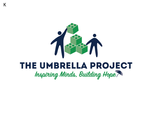 Umbrella Project-White/Navy/Green (K)- Crewneck